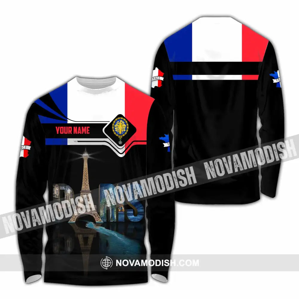 Unisex Shirt - Custom Paris 3D Shirt Long Sleeve Shirt / S T-shirt