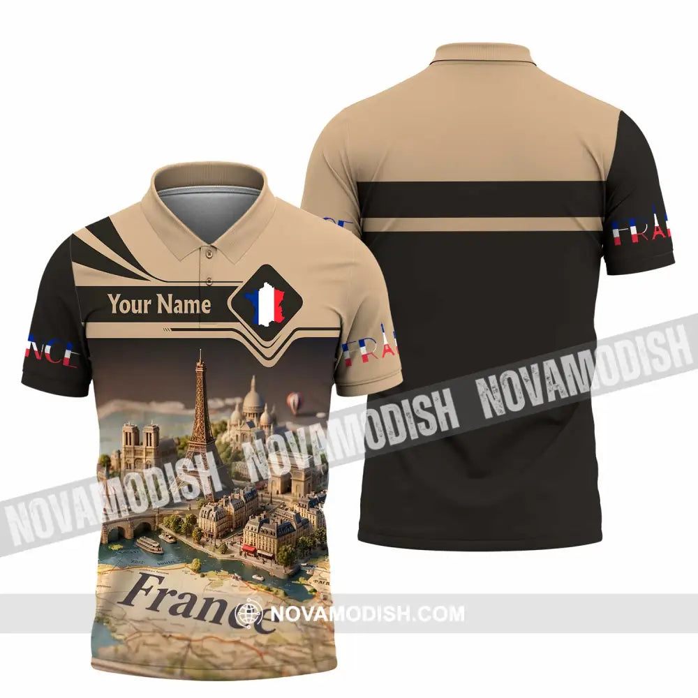 Unisex Shirt - Custom Paris France 3D Shirt Polo Shirt / S T-shirt