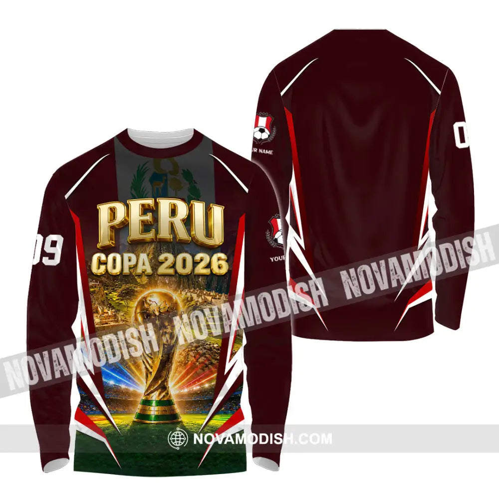 Unisex Shirt - Custom Peru Copa 2026 Shirt - Long Sleeve Shirt / S - T-shirt