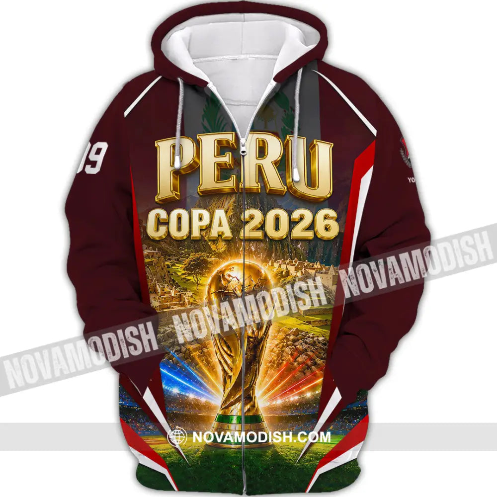 Unisex Shirt - Custom Peru Copa 2026 Shirt - Zipper Hoodie / S - T-shirt