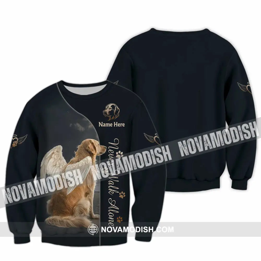 Unisex Shirt - Custom Pet Lover Never Walk Alone 3D Shirt Long Sleeve / S T-shirt