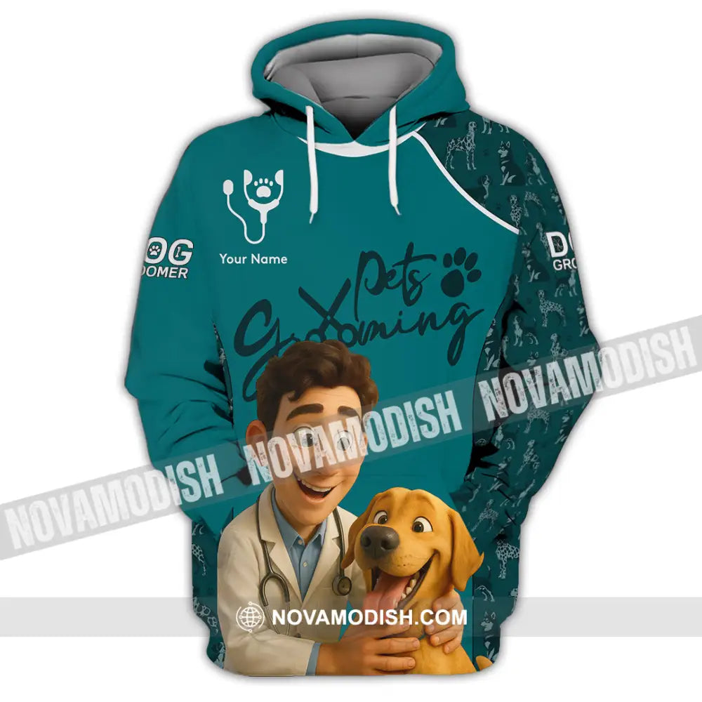 Unisex Shirt - Custom Pets Grooming 3D Shirt Hoodie / S T-shirt