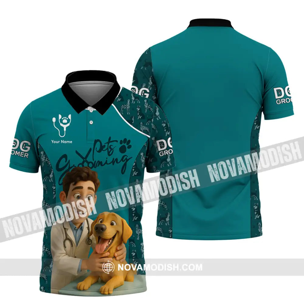 Unisex Shirt - Custom Pets Grooming 3D Shirt Polo Shirt / S T-shirt
