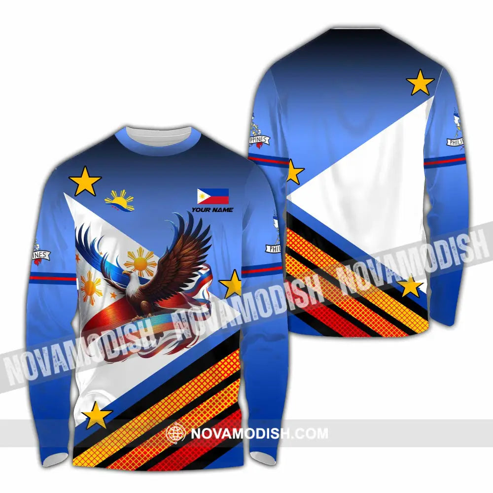 Unisex Shirt - Custom Philippines 3D Shirt Long Sleeve Shirt / S T-shirt