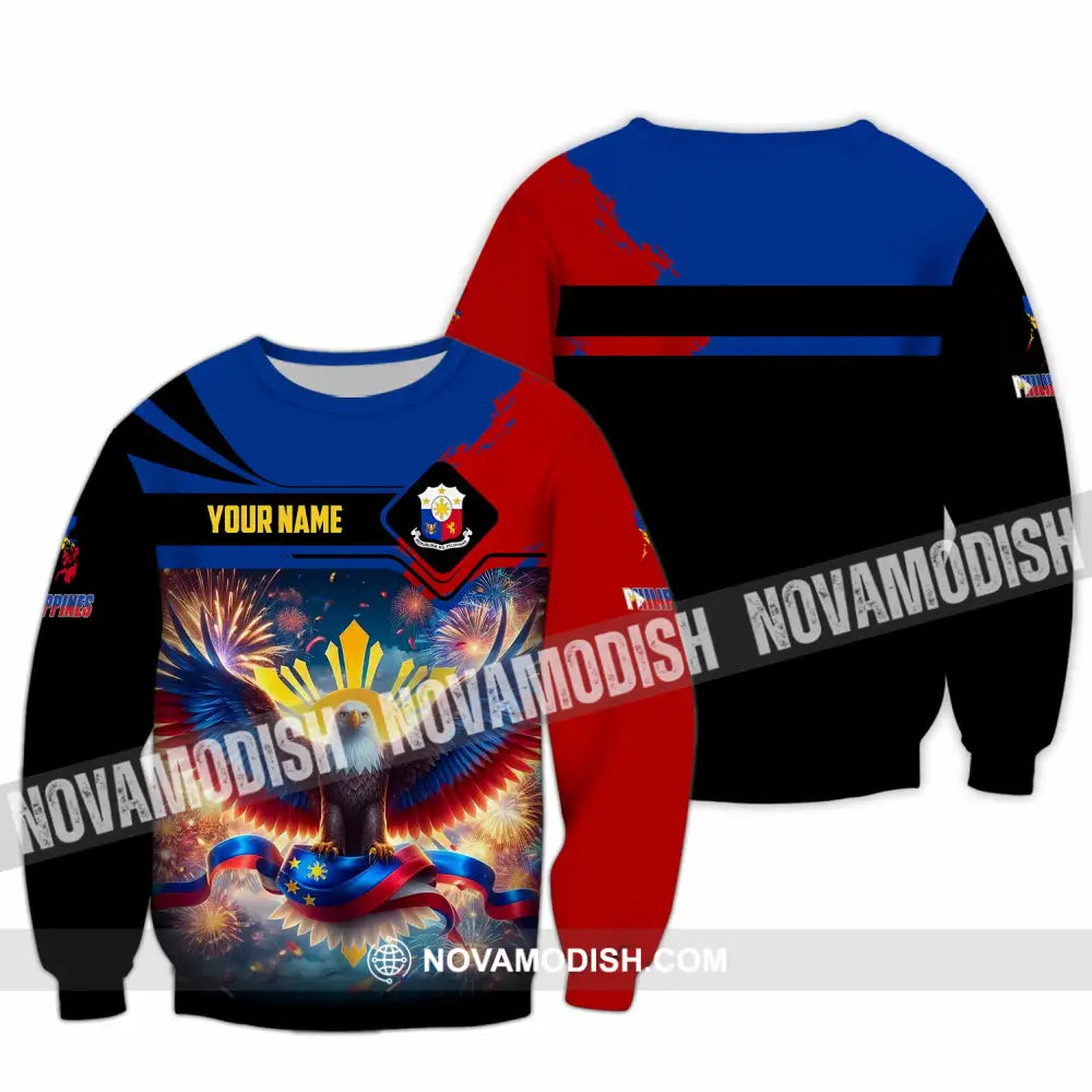 Unisex Shirt - Custom Philippines 3D Shirt Long Sleeve / S T-shirt