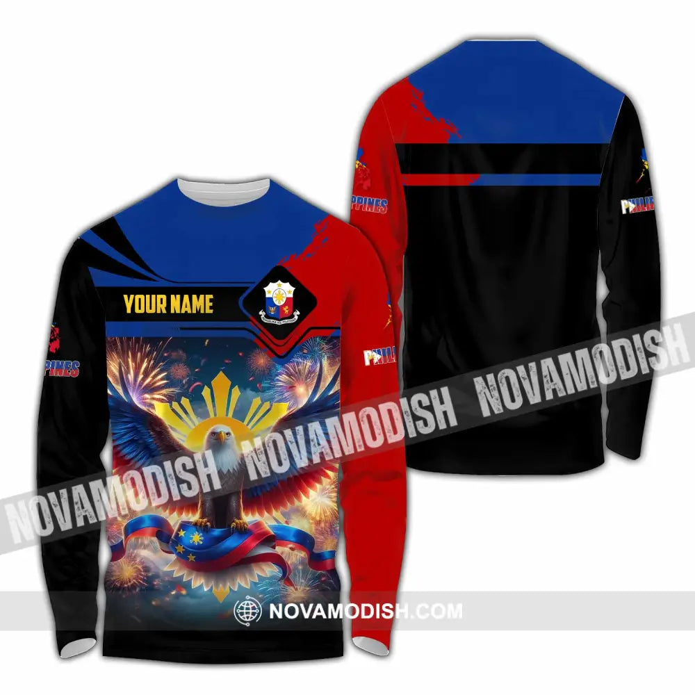 Unisex Shirt - Custom Philippines 3D Shirt Long Sleeve Shirt / S T-shirt