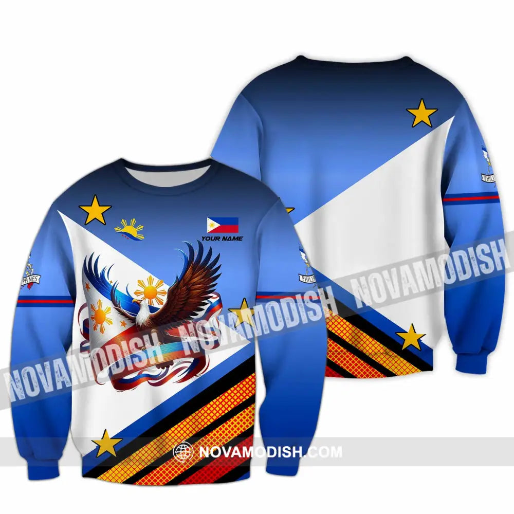 Unisex Shirt - Custom Philippines 3D Shirt Long Sleeve / S T-shirt