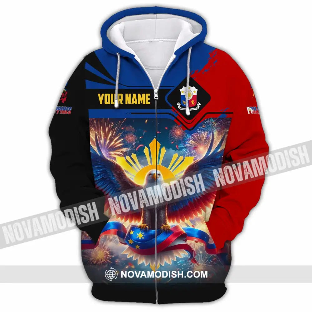 Unisex Shirt - Custom Philippines 3D Shirt Zipper Hoodie / S T-shirt