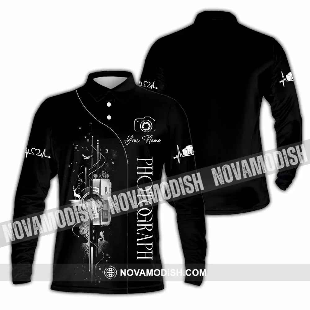Unisex Shirt - Custom Photograph 3D Shirt - Long Sleeve Polo / S - T-shirt