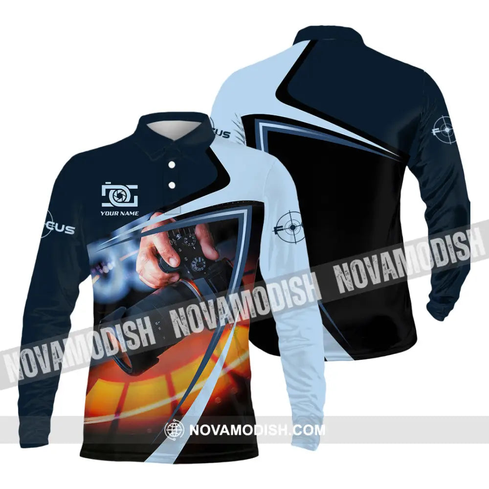 Unisex Shirt - Custom Photograph 3D Shirt Long Sleeve Polo / S T-shirt