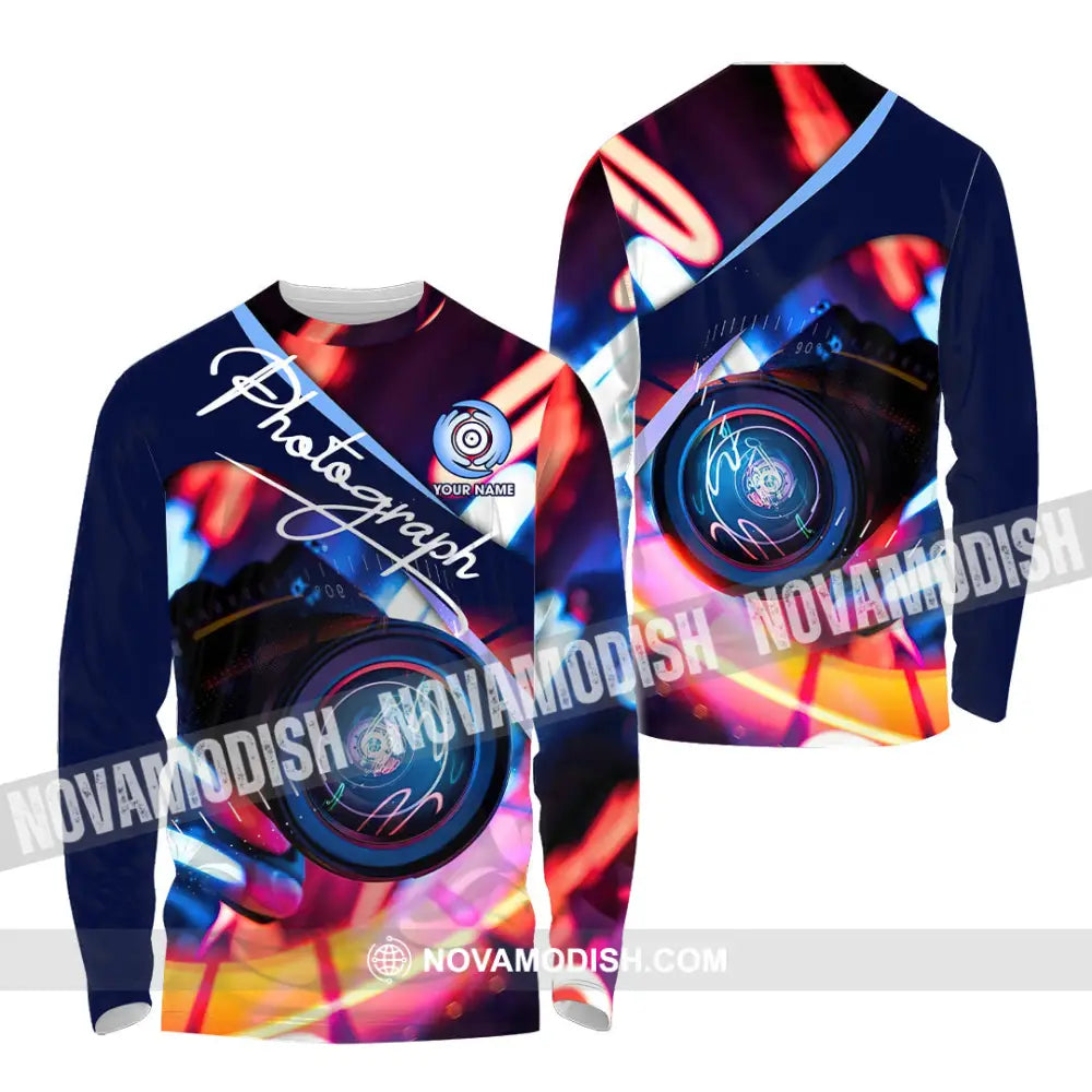 Unisex Shirt - Custom Photograph 3D Shirt Long Sleeve Shirt / S T-shirt