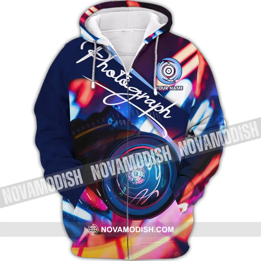 Unisex Shirt - Custom Photograph 3D Shirt Zipper Hoodie / S T-shirt