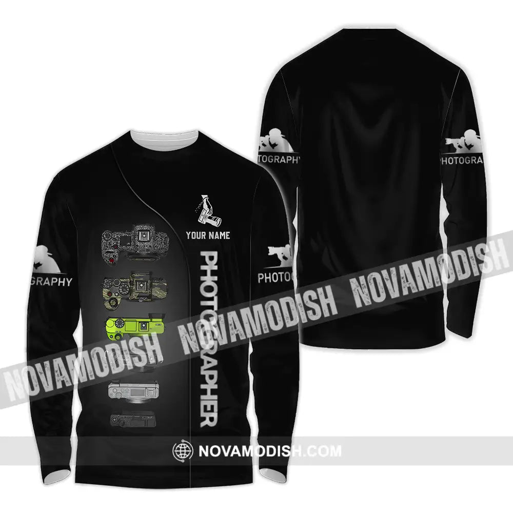 Unisex Shirt - Custom Photographer 3D Shirt Long Sleeve Shirt / S T-shirt