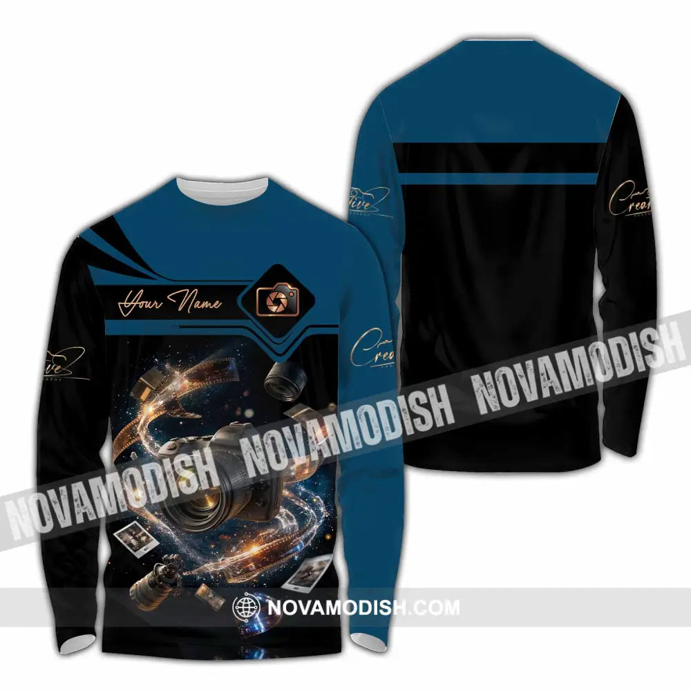 Unisex Shirt - Custom Photographer 3D Shirt - Long Sleeve Shirt / S - T-shirt