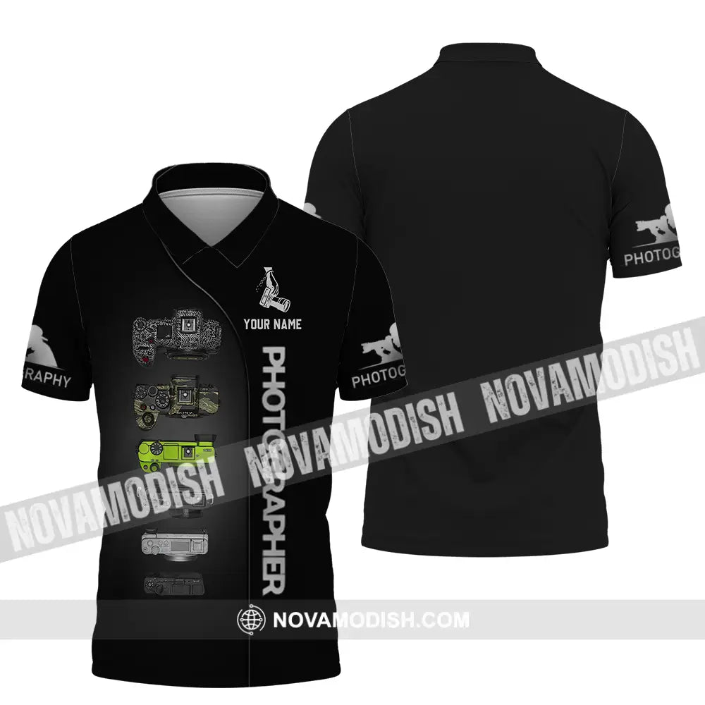 Unisex Shirt - Custom Photographer 3D Shirt Polo Shirt / S T-shirt