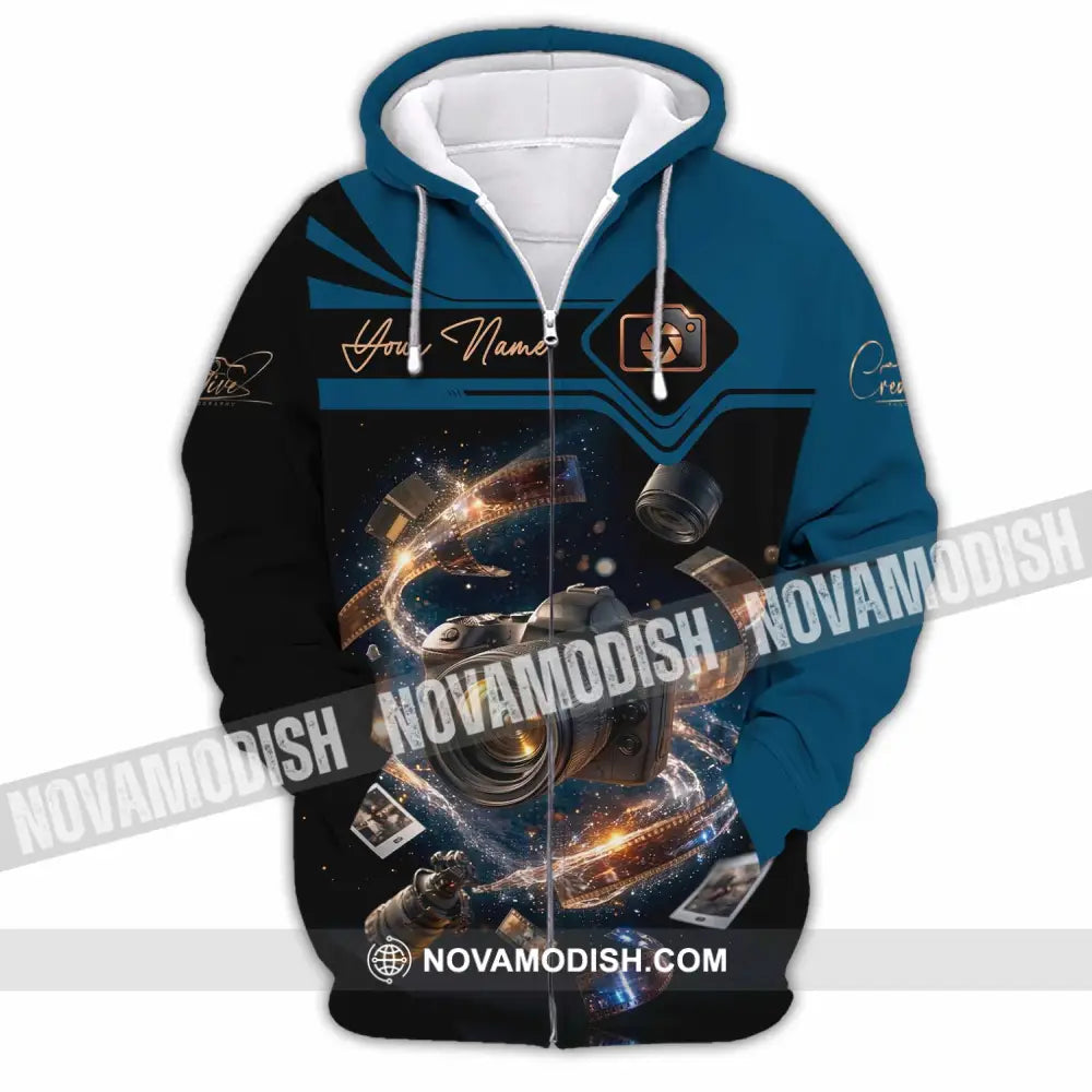 Unisex Shirt - Custom Photographer 3D Shirt - Zipper Hoodie / S - T-shirt