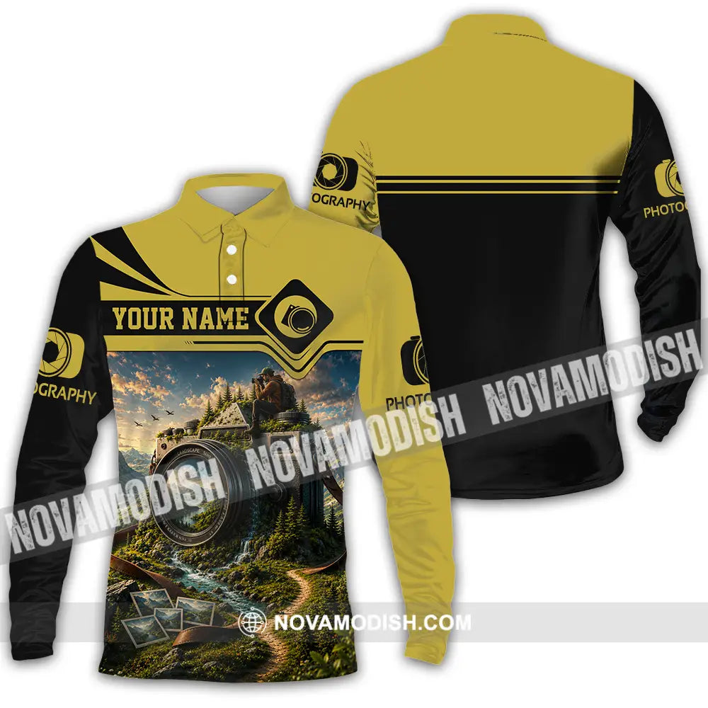 Unisex Shirt - Custom Photographer Shirt - Long Sleeve Polo / S - T-shirt