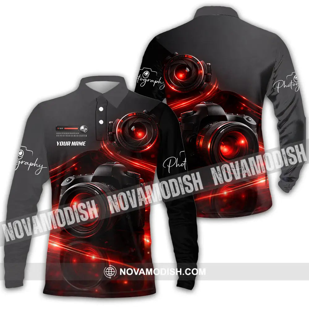 Unisex Shirt - Custom Photography 3D Shirt Long Sleeve Polo / S T-shirt