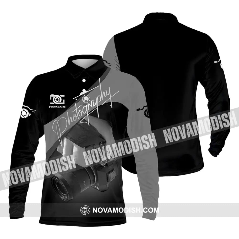 Unisex Shirt - Custom Photography 3D Shirt Long Sleeve Polo / S T-shirt