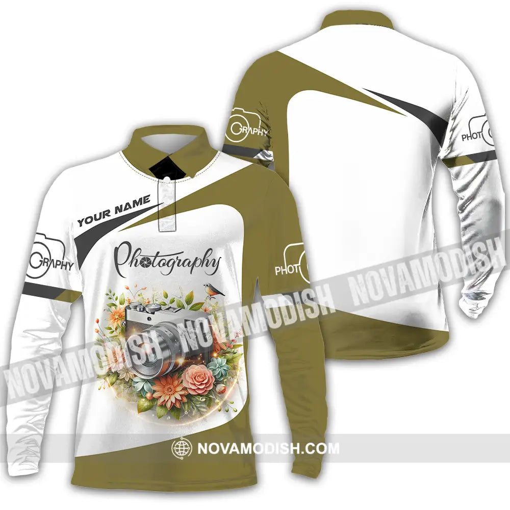 Unisex Shirt - Custom Photography 3D Shirt - Long Sleeve Polo / S - T-shirt