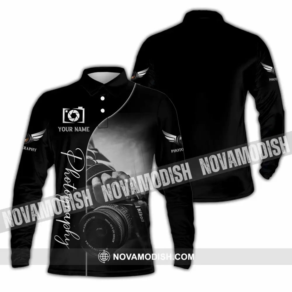 Unisex Shirt - Custom Photography 3D Shirt Long Sleeve Polo / S T-shirt