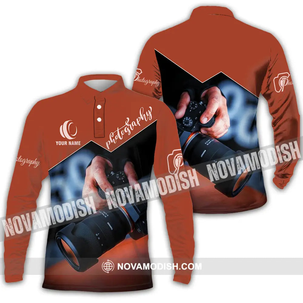 Unisex Shirt - Custom Photography 3D Shirt Long Sleeve Polo / S T-shirt