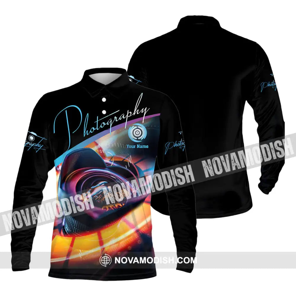 Unisex Shirt - Custom Photography 3D Shirt Long Sleeve Polo / S T-shirt