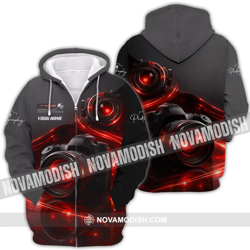 Unisex Shirt - Custom Photography 3D Shirt Zipper Hoodie / S T-shirt