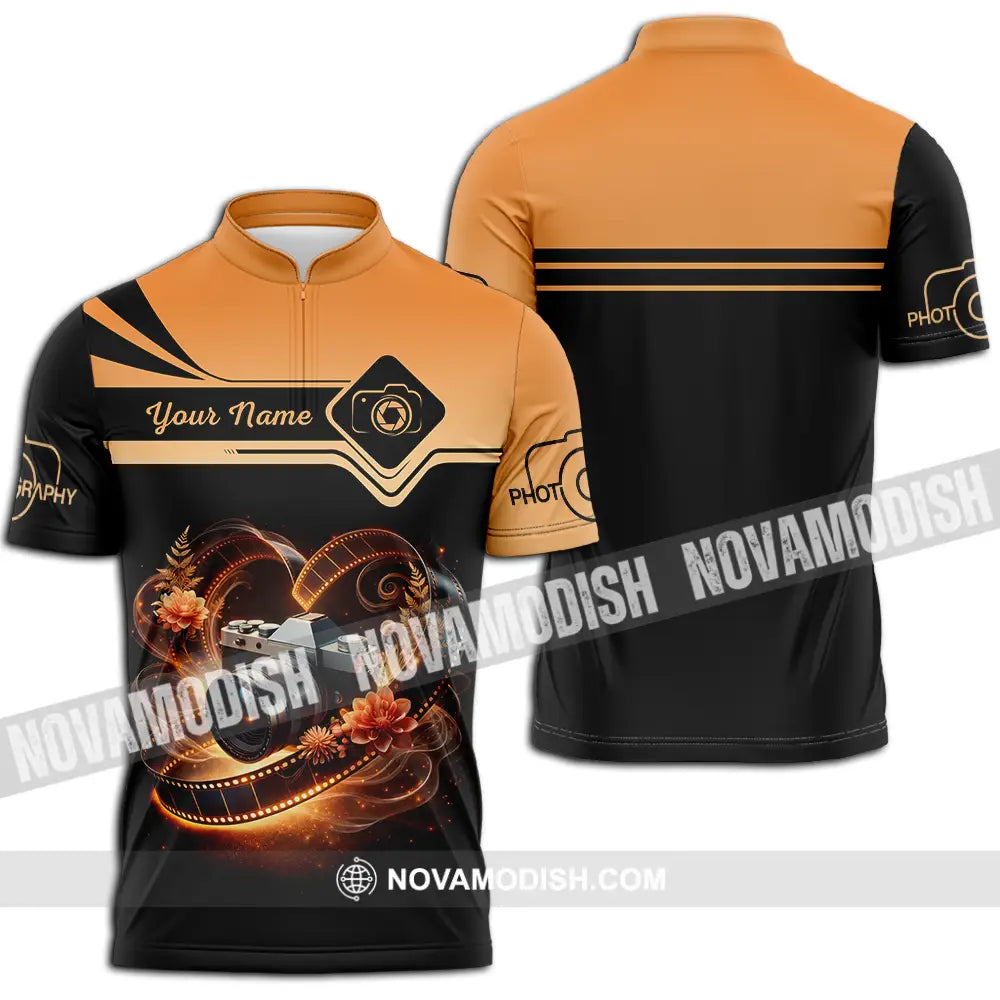 Unisex Shirt - Custom Photography 3D Shirt - Zipper Polo Shirt / S - T-shirt