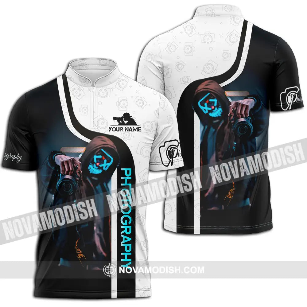Unisex Shirt - Custom Photography 3D Shirt Zipper Polo Shirt / S T-shirt