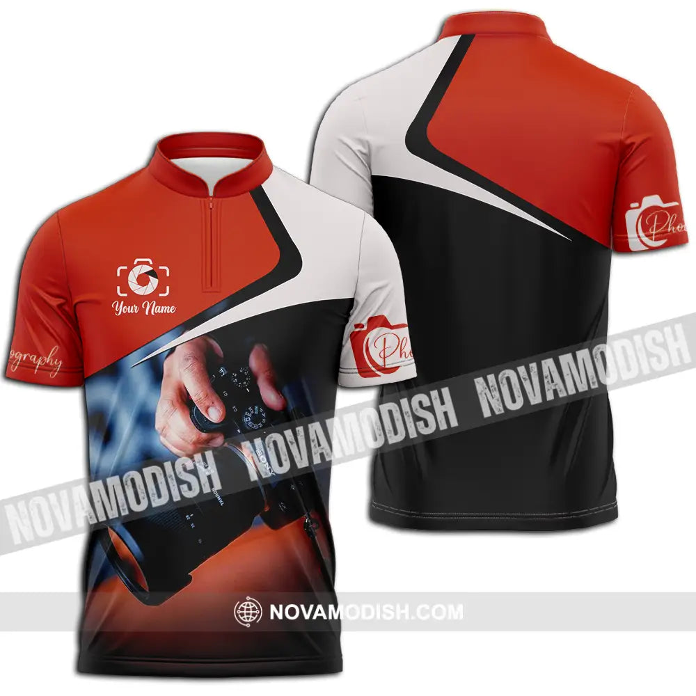 Unisex Shirt - Custom Photography 3D Shirt - Zipper Polo Shirt / S - T-shirt