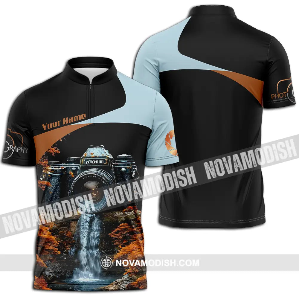 Unisex Shirt - Custom Photography 3D Shirt - Zipper Polo Shirt / S - T-shirt