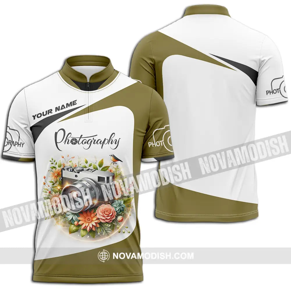 Unisex Shirt - Custom Photography 3D Shirt - Zipper Polo Shirt / S - T-shirt