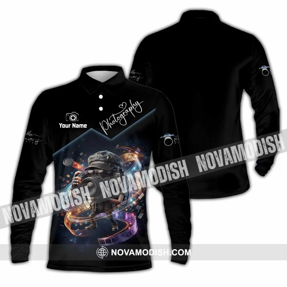 Unisex Shirt - Custom Photography Shirt - Long Sleeve Polo / S - T-shirt