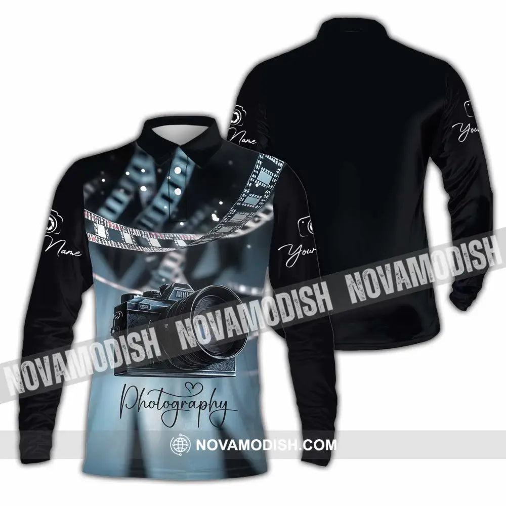Unisex Shirt - Custom Photography Shirt - Long Sleeve Polo / S - T-shirt