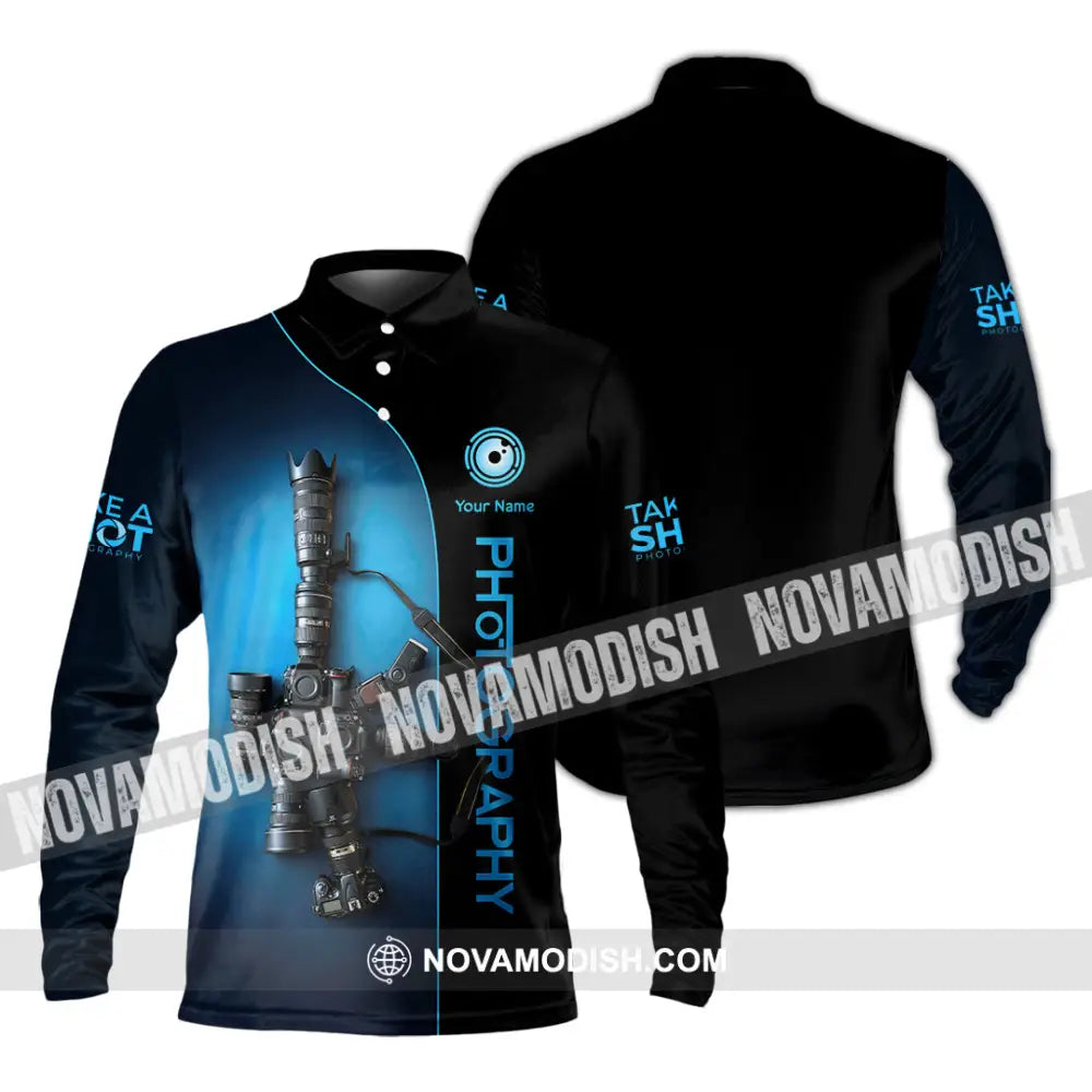 Unisex Shirt - Custom Photography Shirt - Long Sleeve Polo / S - T-shirt