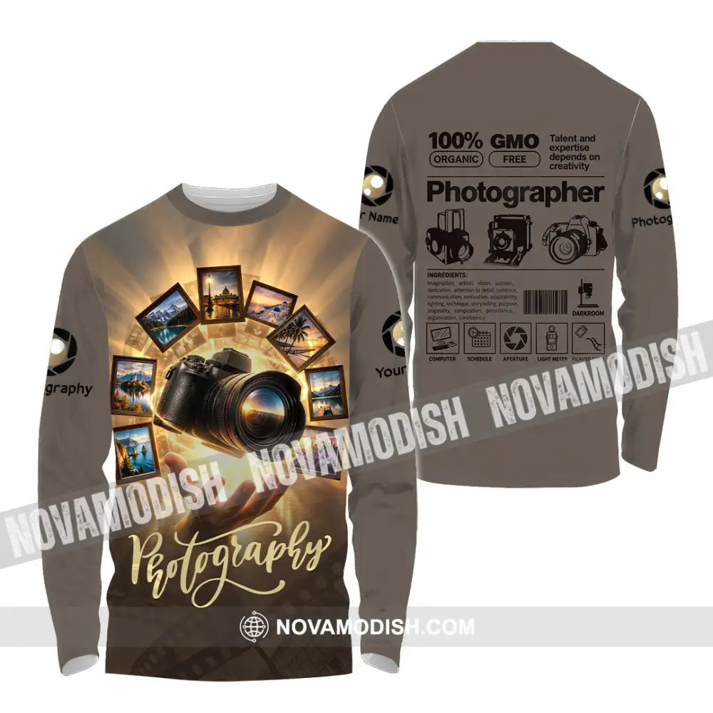 Unisex Shirt - Custom Photography Shirt - Long Sleeve Shirt / S - T-shirt