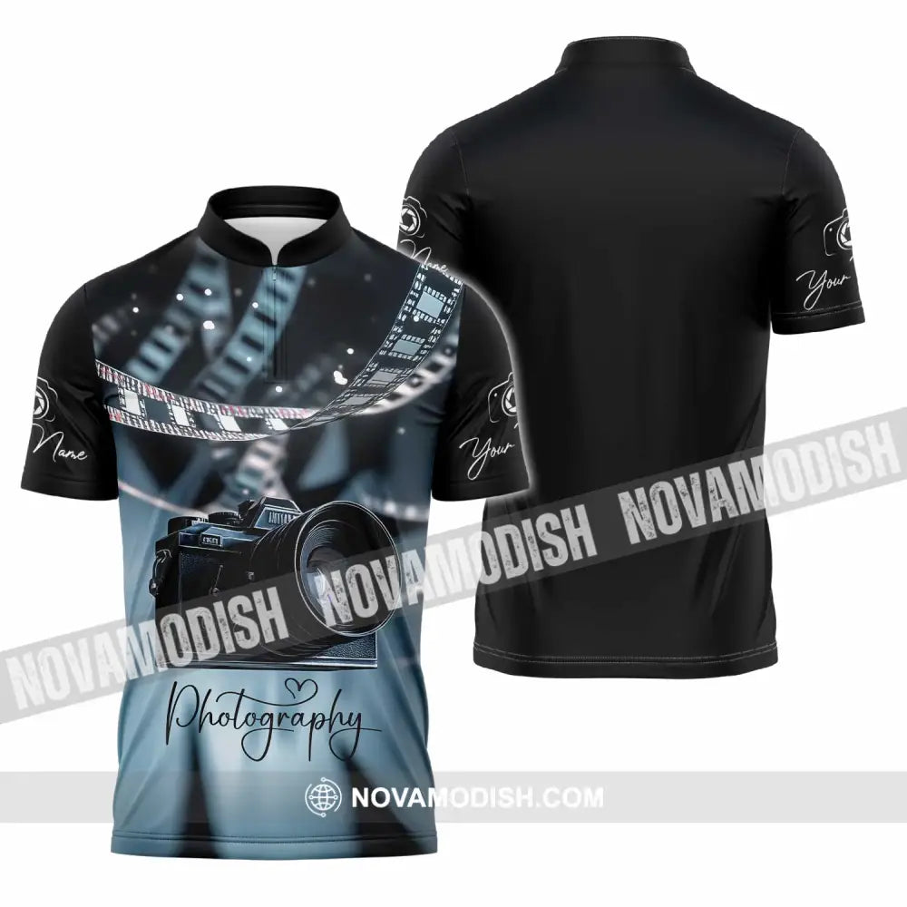 Unisex Shirt - Custom Photography Shirt - Zipper Polo Shirt / S - T-shirt