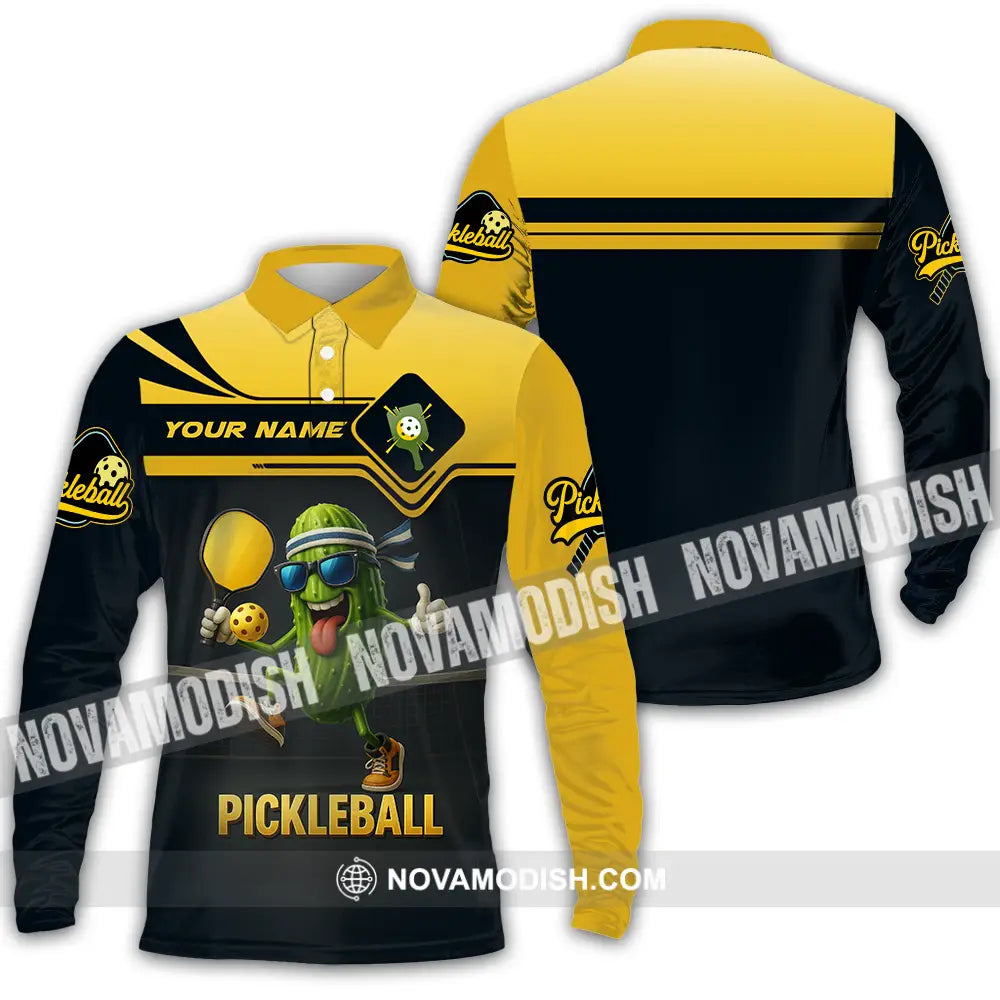 Unisex Shirt - Custom Pickleball Shirt Long Sleeve Polo / S T-shirt