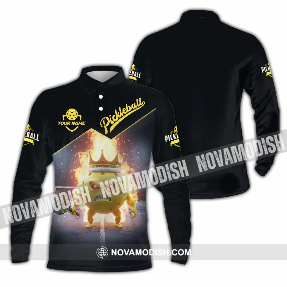 Unisex Shirt - Custom Pickleball Shirt Long Sleeve Polo / S T-shirt