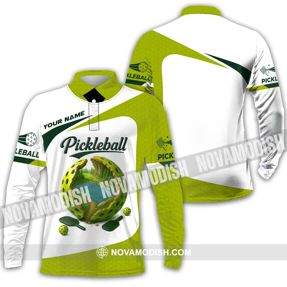 Unisex Shirt - Custom Pickleball Shirt Long Sleeve Polo / S T-shirt