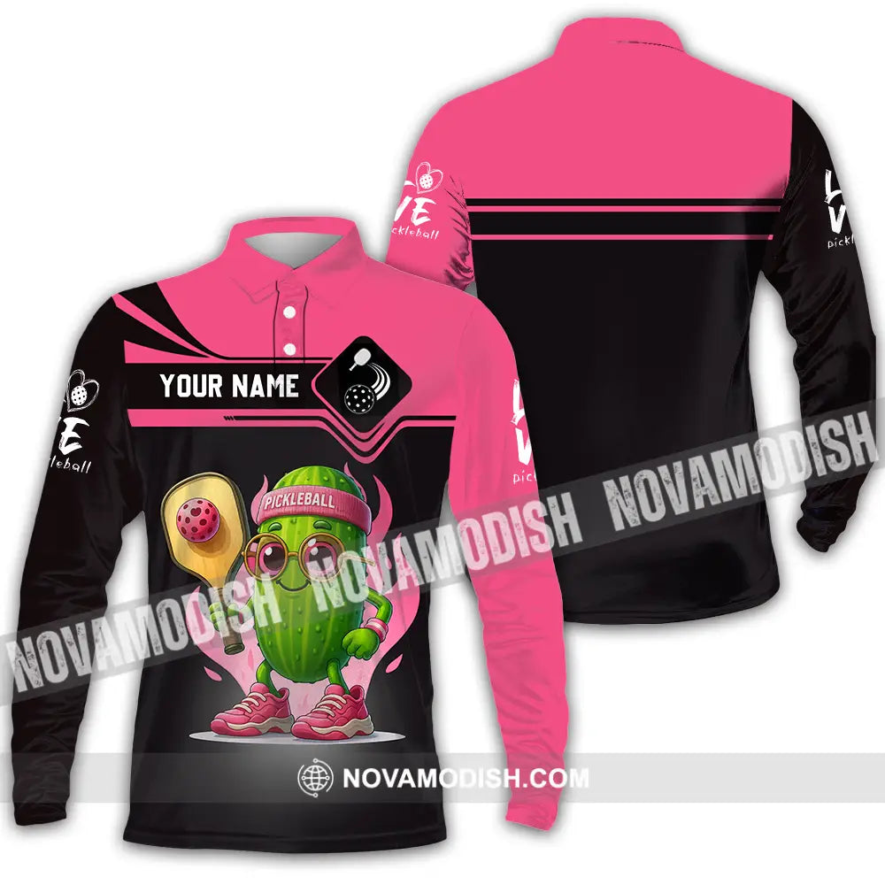 Unisex Shirt - Custom Pickleball Sport Shirt Long Sleeve Polo / S T-shirt
