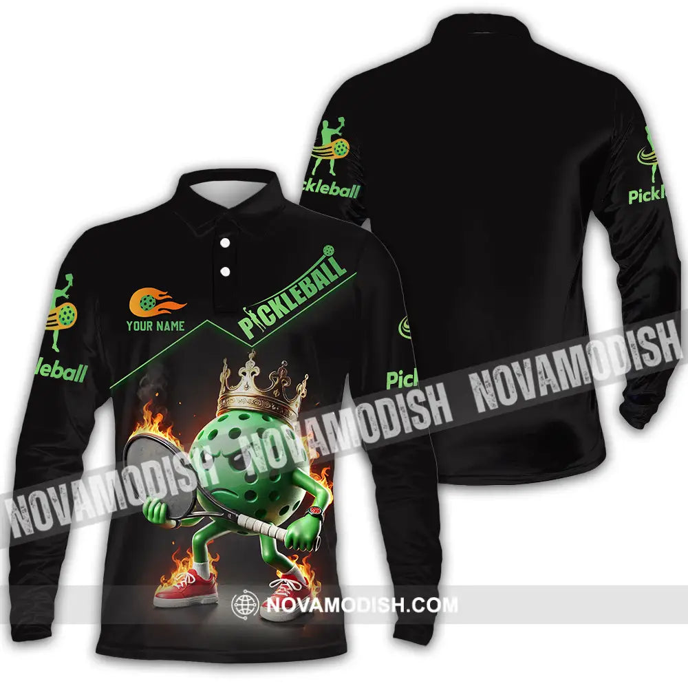 Unisex Shirt - Custom Pickleball Sport Shirt Long Sleeve Polo / S T-shirt