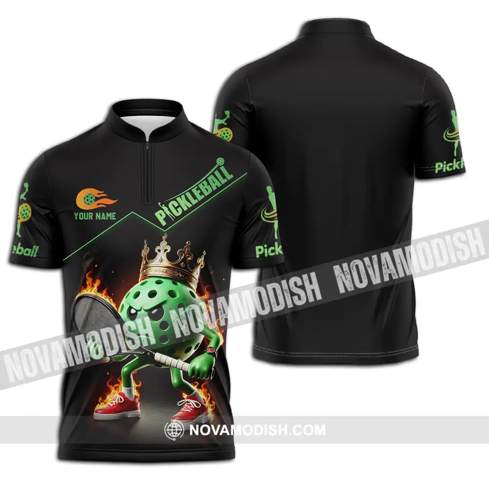 Unisex Shirt - Custom Pickleball Sport Shirt Zipper Polo Shirt / S T-shirt