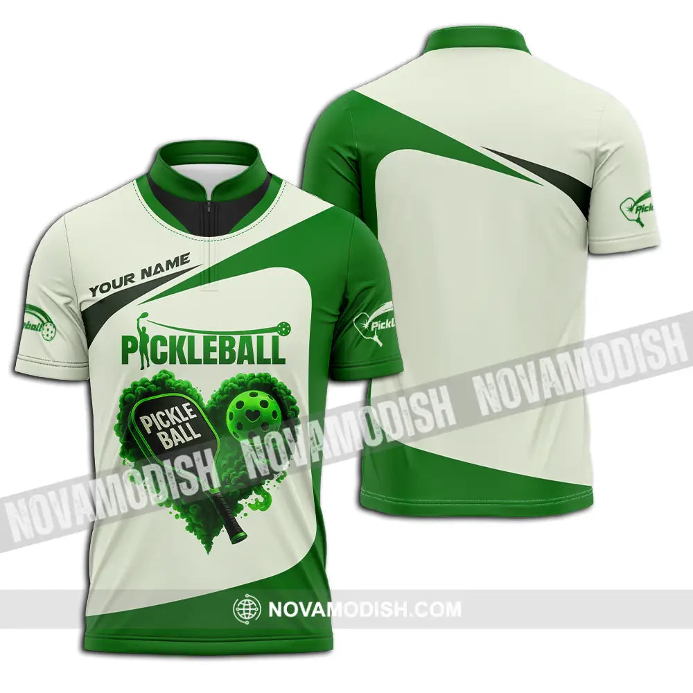 Unisex Shirt - Custom Pickleball Sport Shirt Zipper Polo Shirt / S T-shirt
