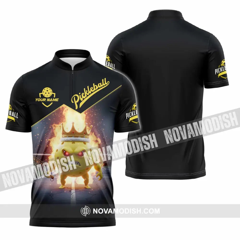 Unisex Shirt - Custom Pickleball Shirt Zipper Polo Shirt / S T-shirt