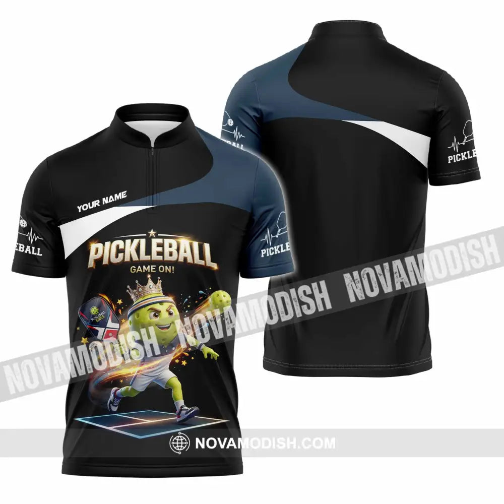 Unisex Shirt - Custom Pickleball Shirt - Zipper Polo Shirt / S - T-shirt
