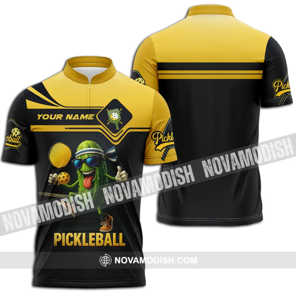 Unisex Shirt - Custom Pickleball Shirt Zipper Polo Shirt / S T-shirt