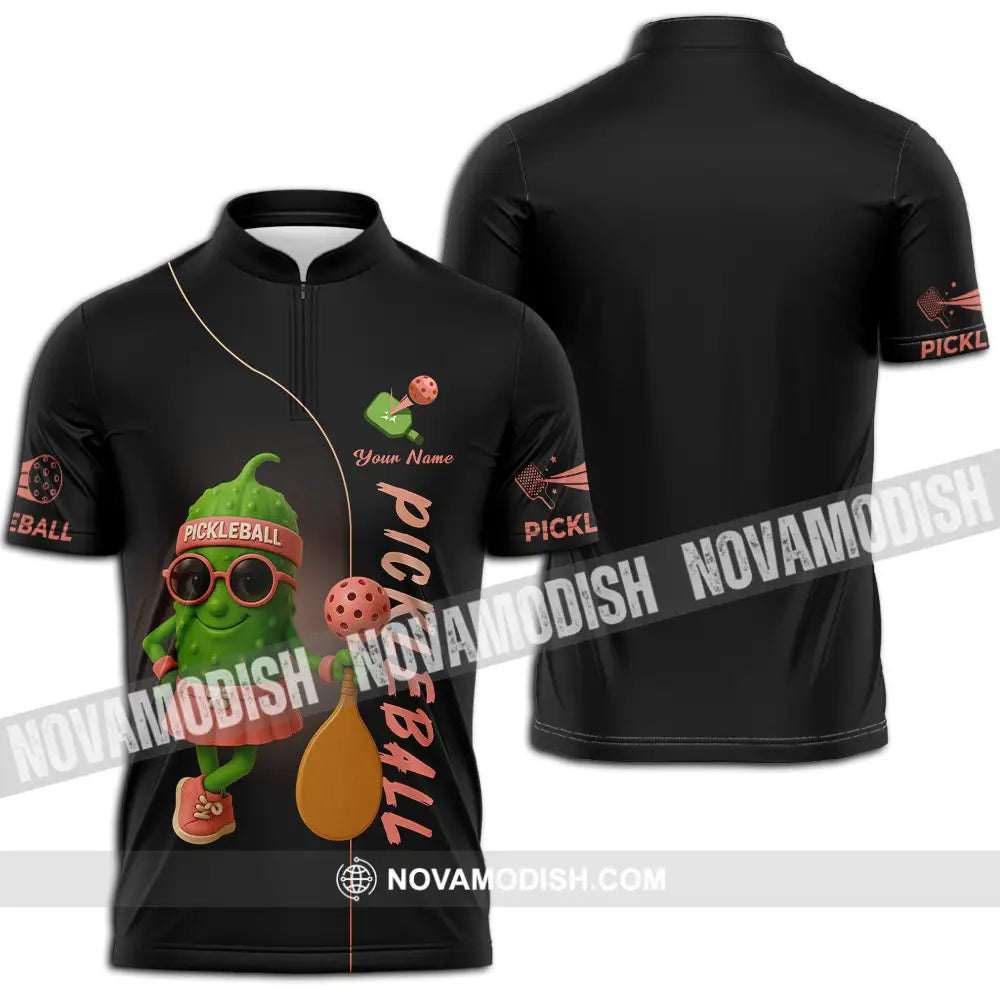 Unisex Shirt - Custom Pickleball Shirt Zipper Polo Shirt / S T-shirt