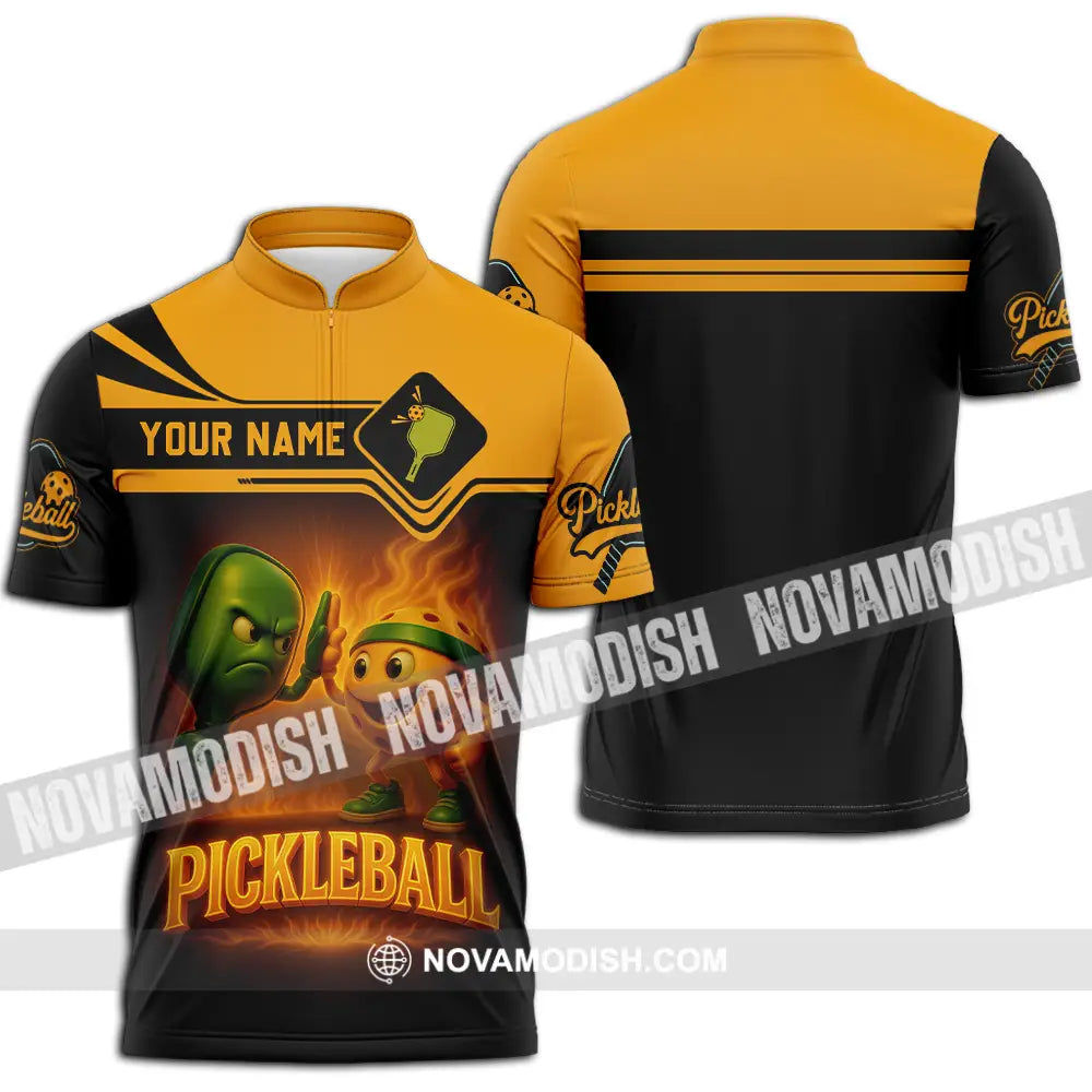 Unisex Shirt - Custom Pickleball Shirt Zipper Polo Shirt / S T-shirt